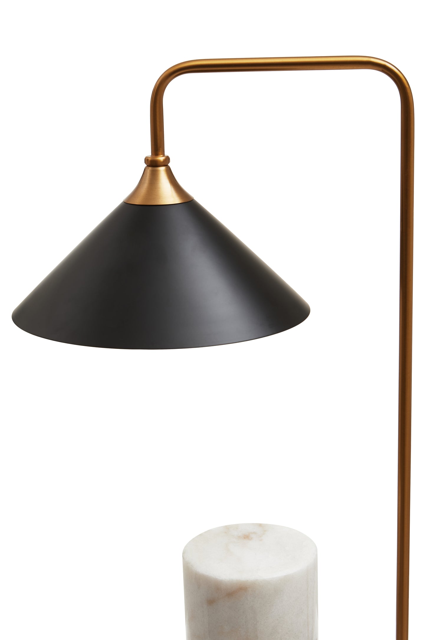 Super Stylish Soho Black, Bronze and White Marble Table Lamp