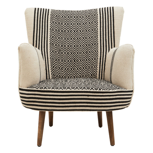 Stroud Black and White Armchair