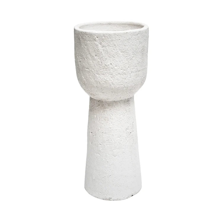 Nico Tall Planter - available in white and mocha - Kristia Rose Collections