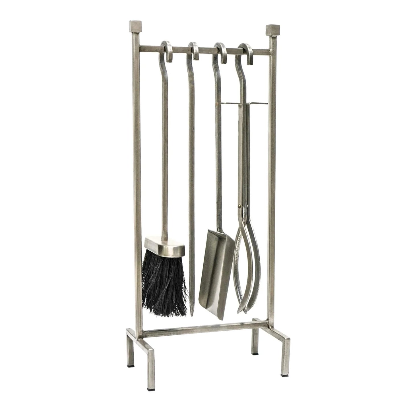 Iron Hanging Rack Fire Tool Set - available in Black & Pewter