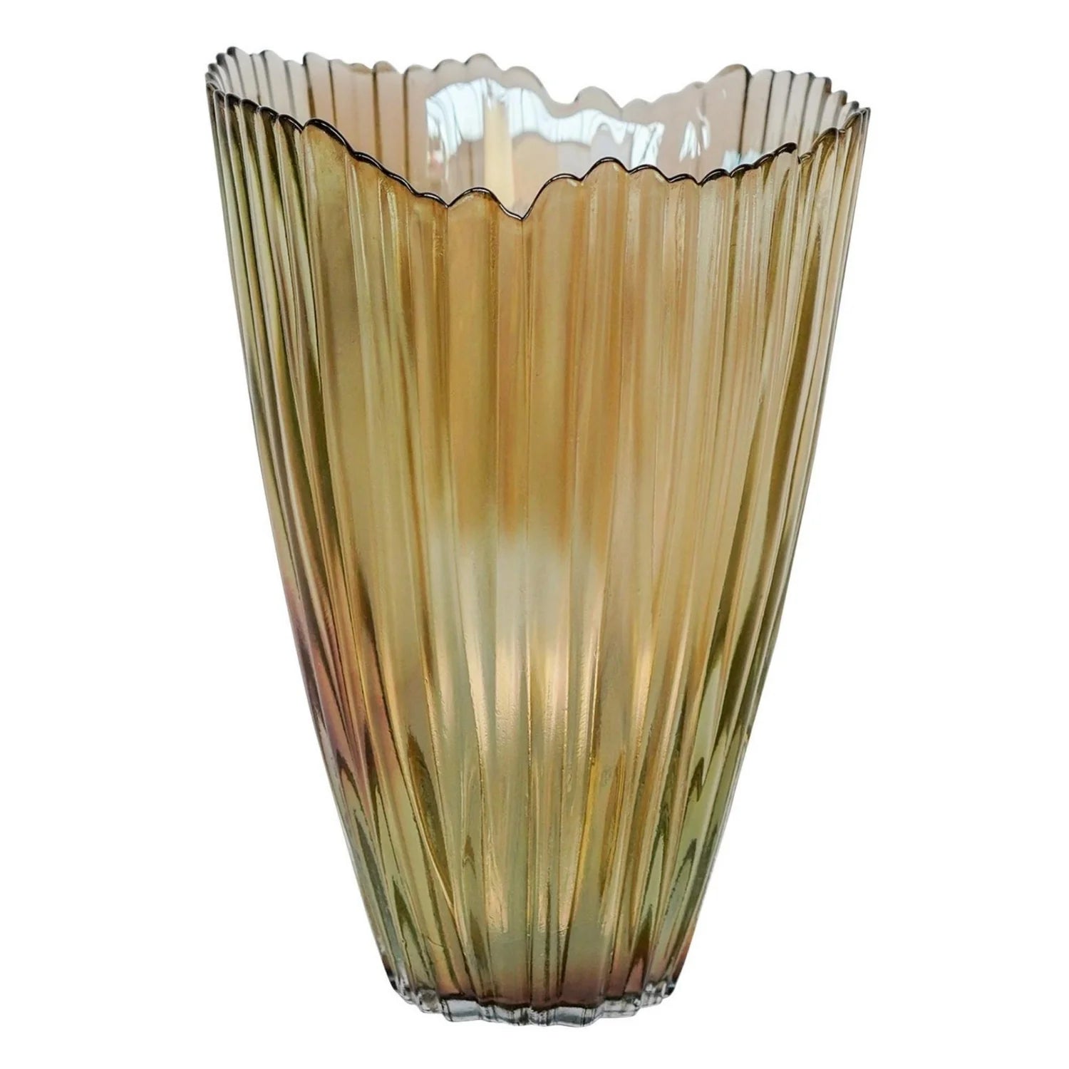 Rippled Glass Vase - Kristia Rose Collections