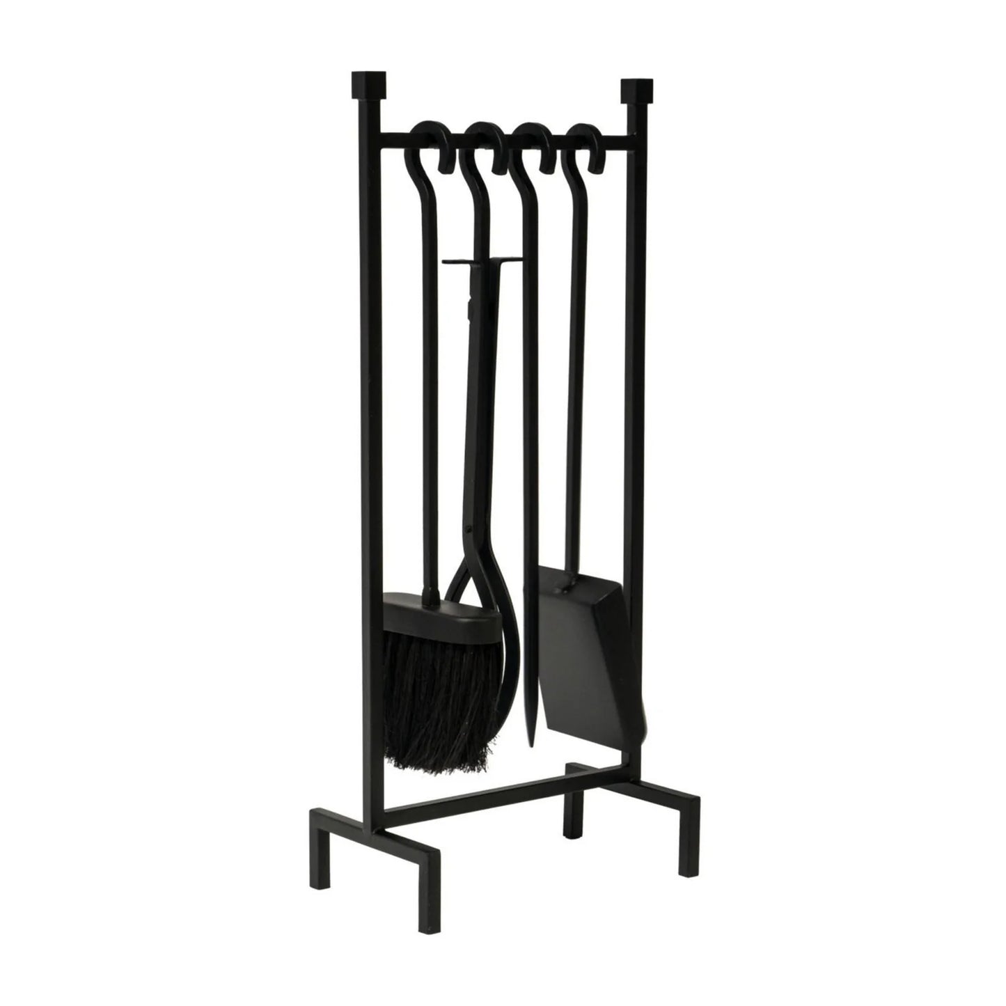 Iron Hanging Rack Fire Tool Set - available in Black & Pewter