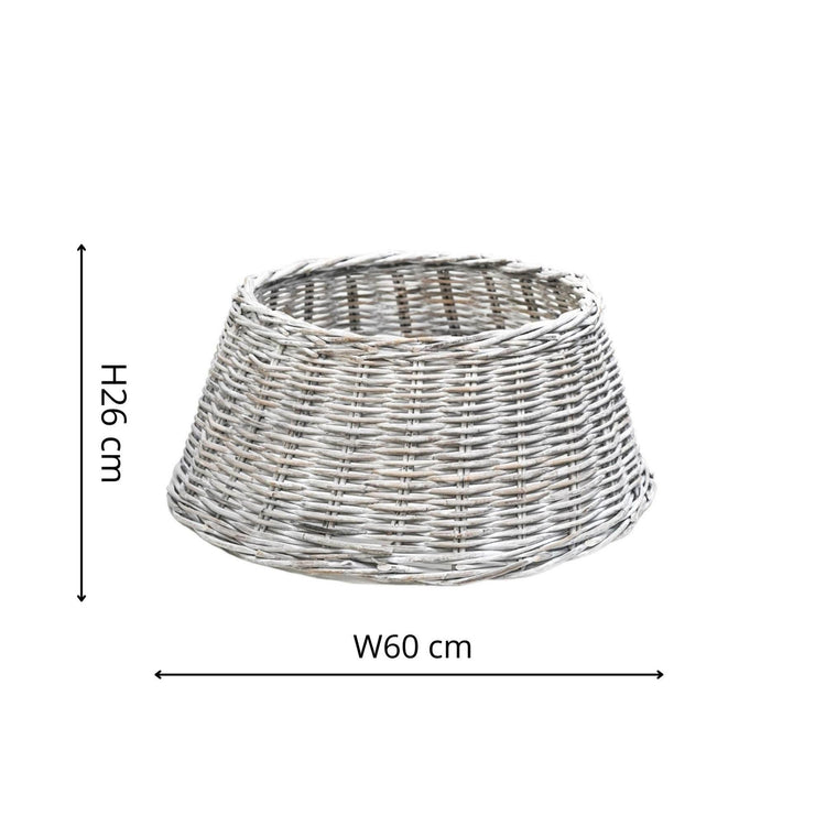 Quality Round White Wicker Tree Skirt