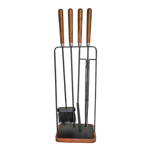 Wood Handled Iron Tool Set - Rectangular