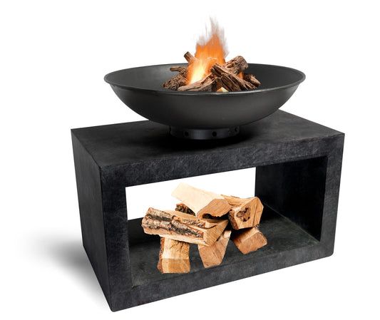 Granite Rectangular Console & Firebowl - Kristia Rose Collections