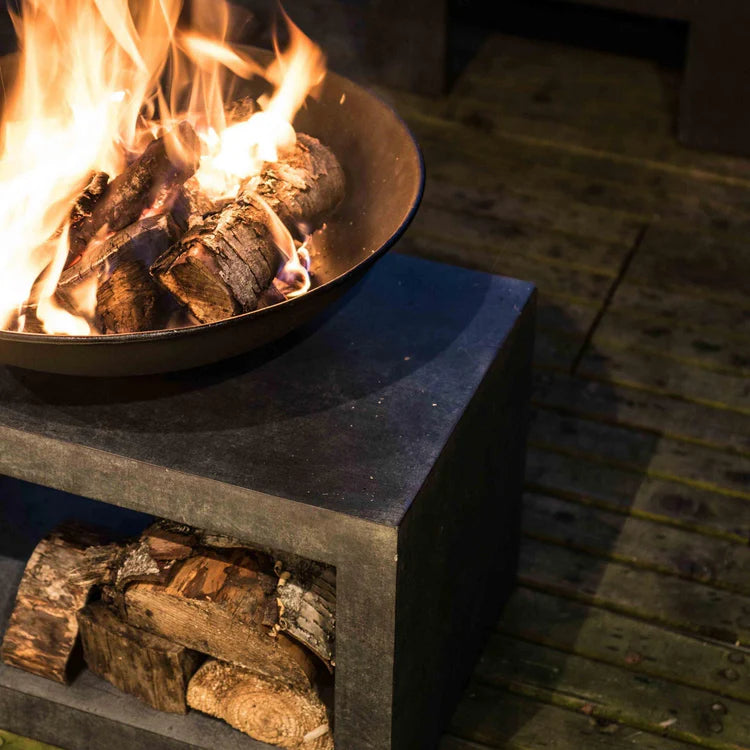 Granite Rectangular Console & Firebowl - Kristia Rose Collections