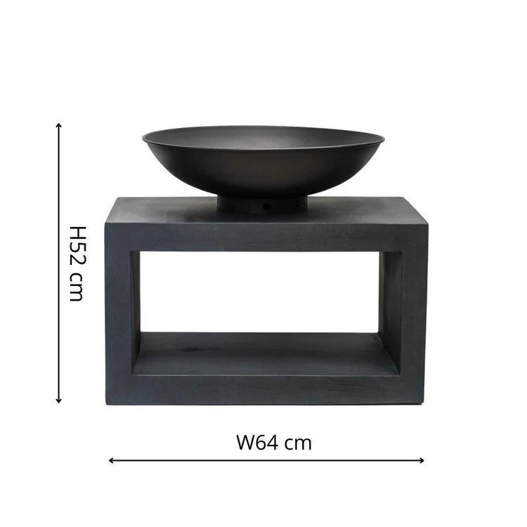 Granite Rectangular Console & Firebowl - Kristia Rose Collections