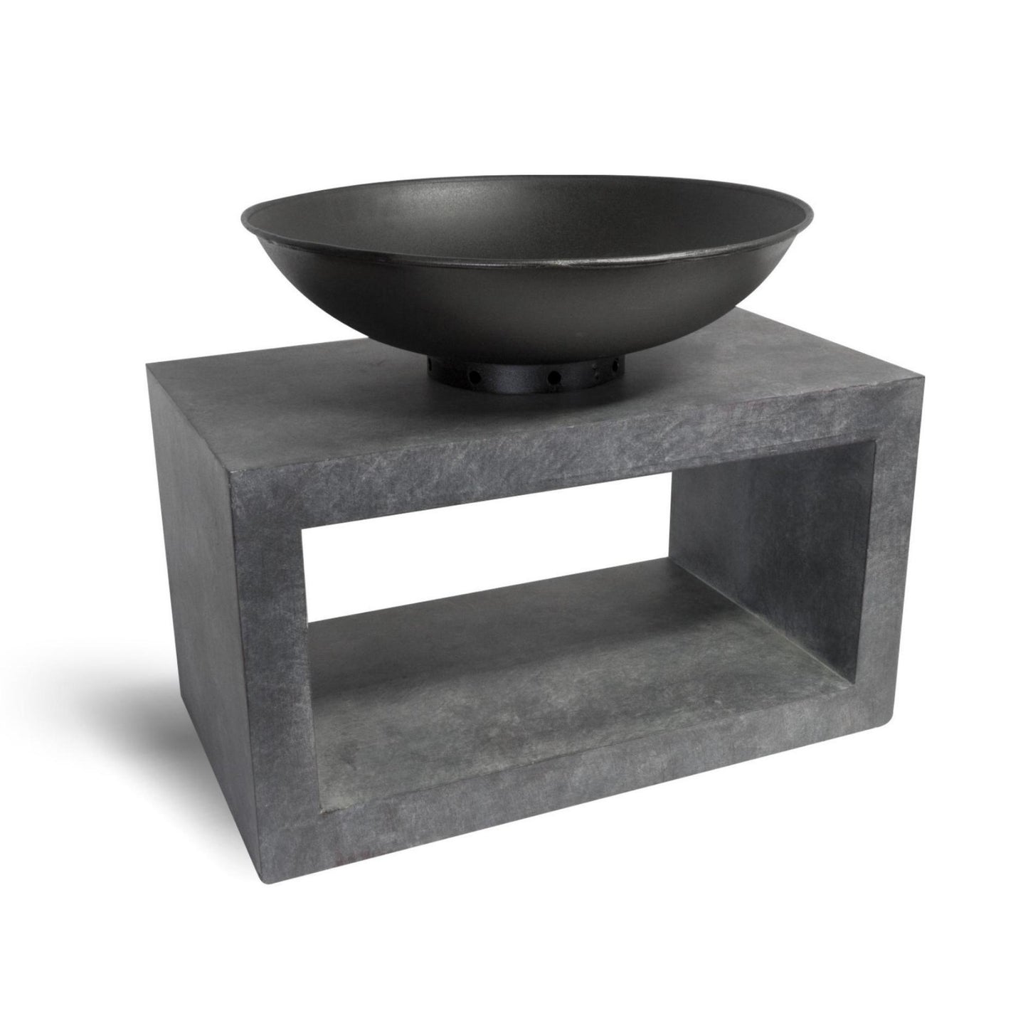 Cement Rectangular Console & Firebowl - Kristia Rose Collections