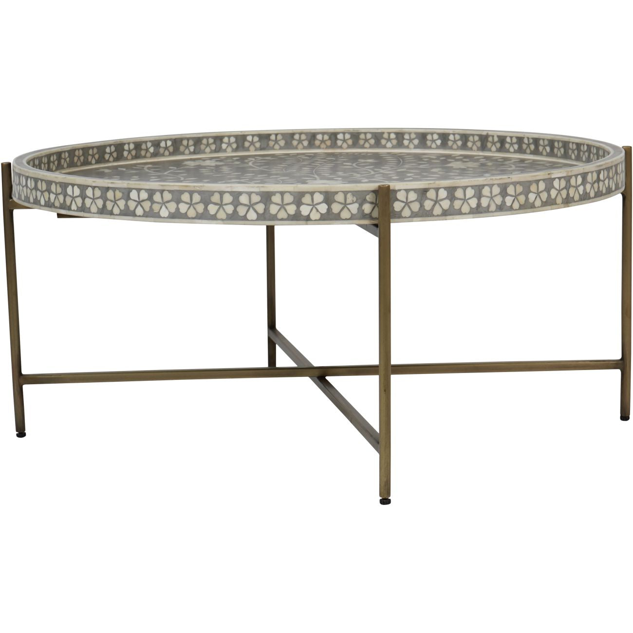 Bibury Circular Bone Inlay Coffee Table
