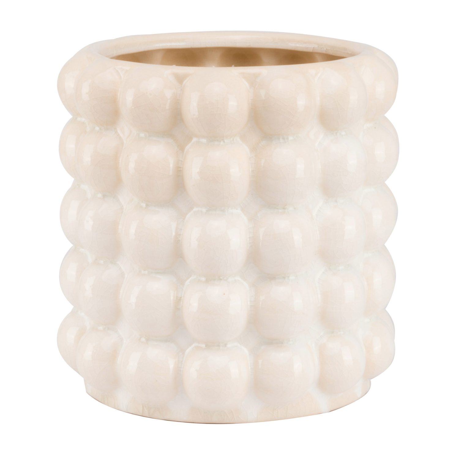 Cream Bobble Effect Ceramic Planter in 2 sizes - Kristia Rose Collections