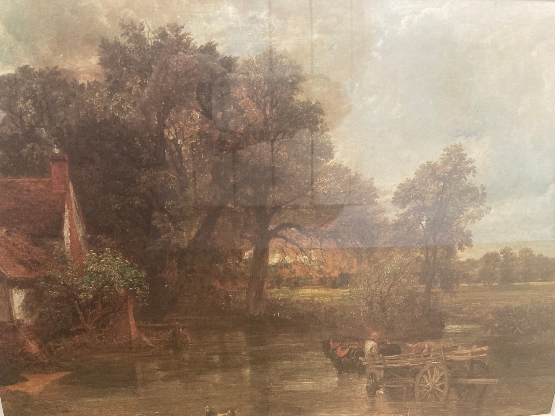 Vintage John Constable Print in Modern Frame - Kristia Rose Collections