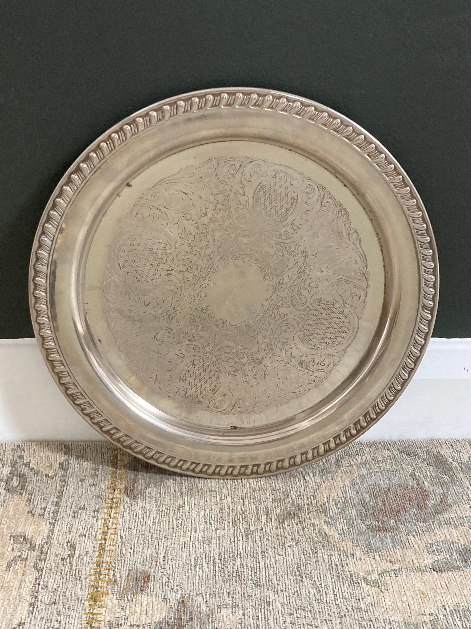 Silver Plated Vintage 'Leonard' Tray - Kristia Rose Collections