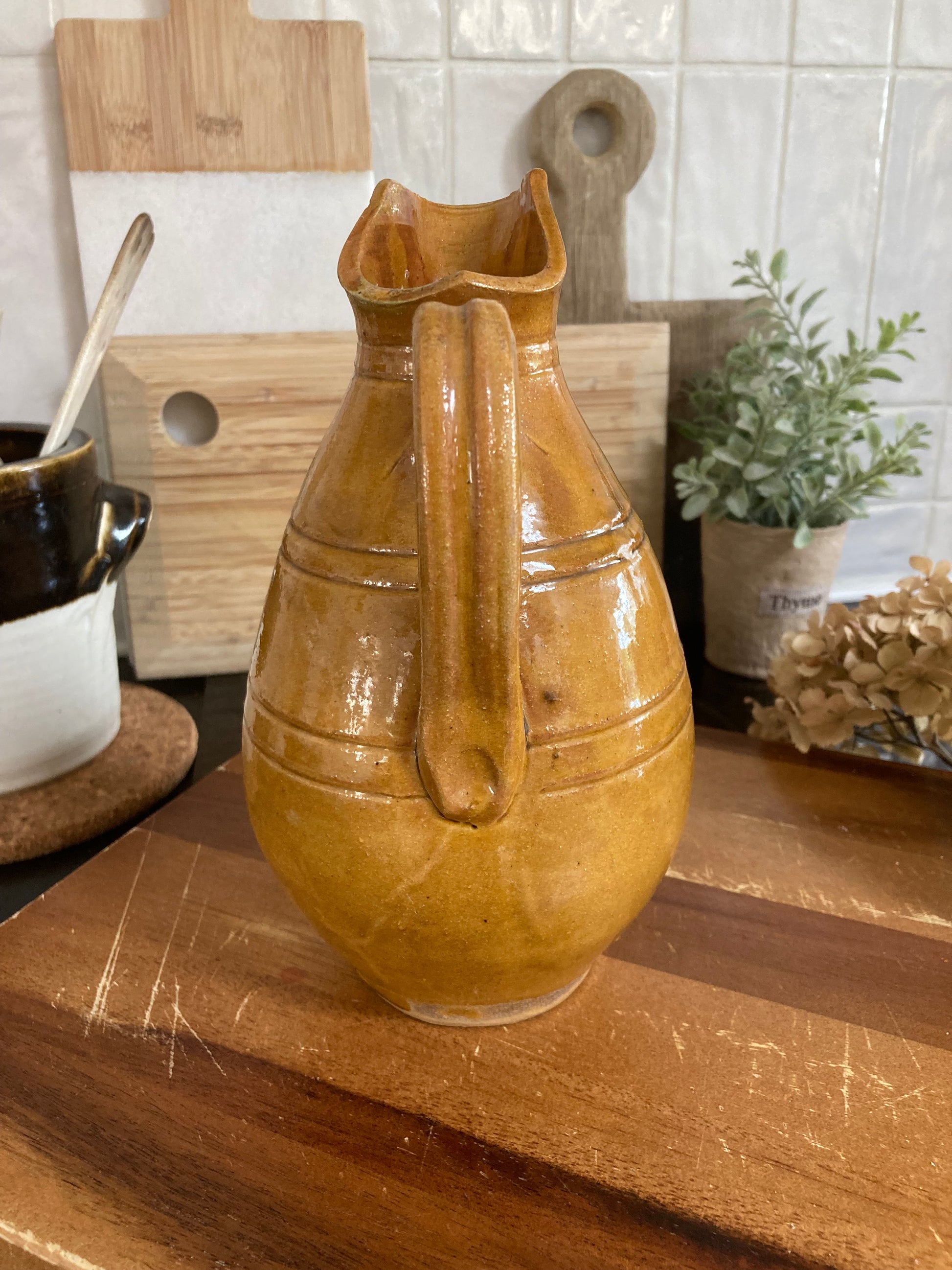 Earthenware Glazed Jug /Wine Carafe - Kristia Rose Collections