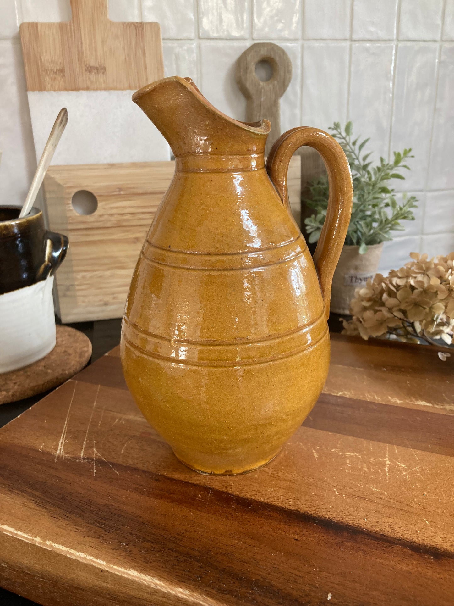 Earthenware Glazed Jug /Wine Carafe - Kristia Rose Collections