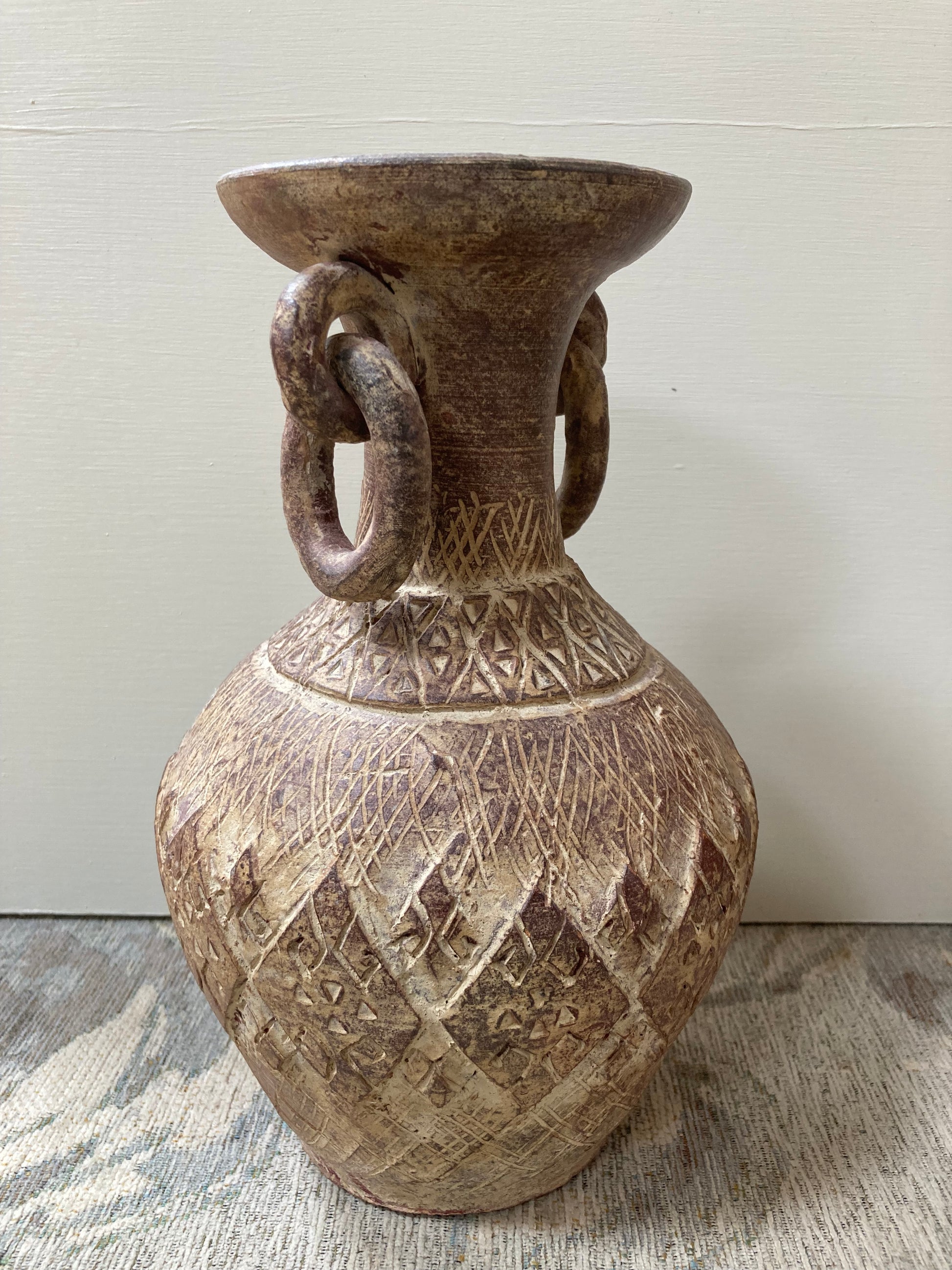 Terracotta Tribal Inspired Vase - Kristia Rose Collections