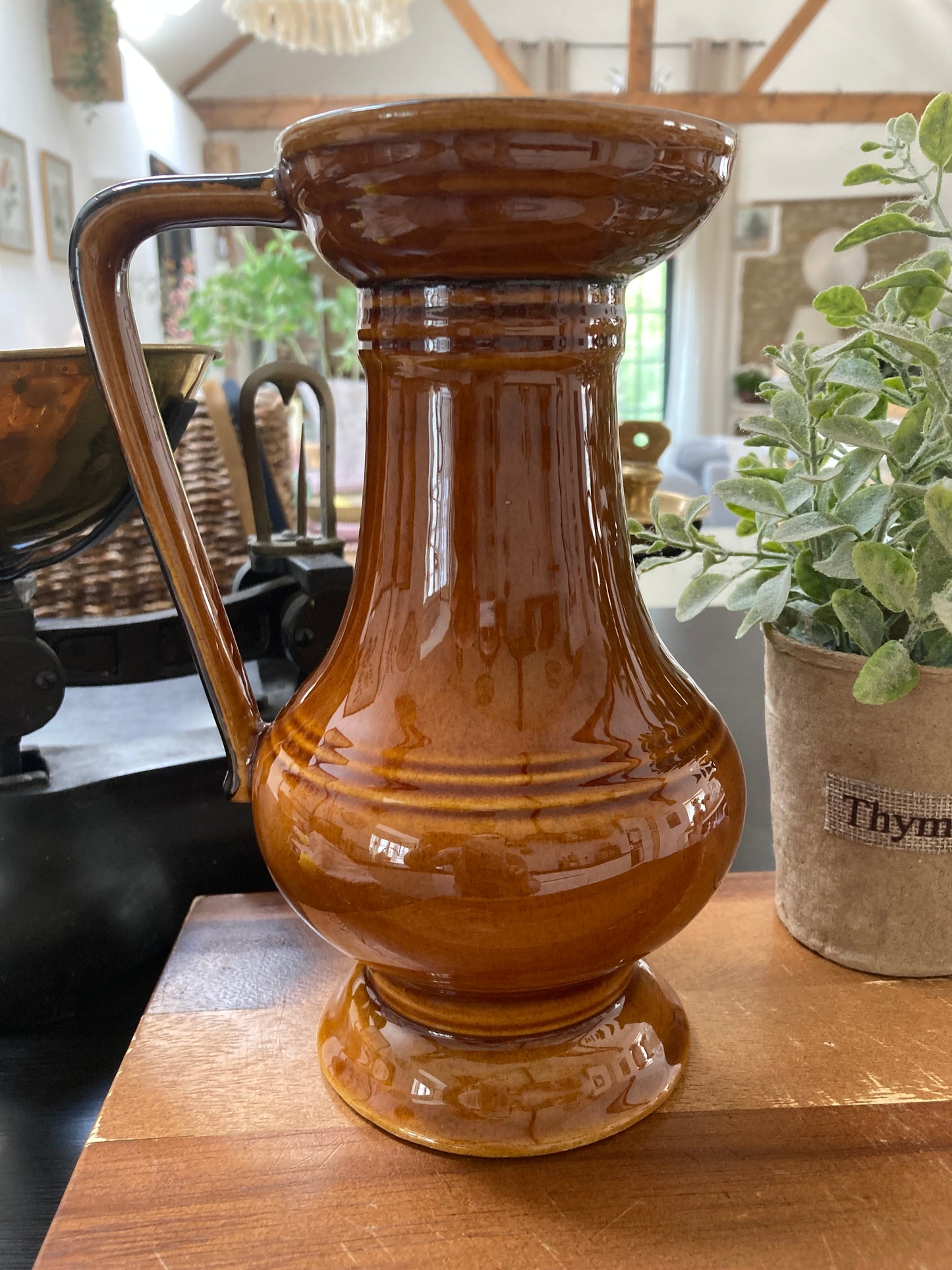 Vintage Glazed Pitcher - Kristia Rose Collections