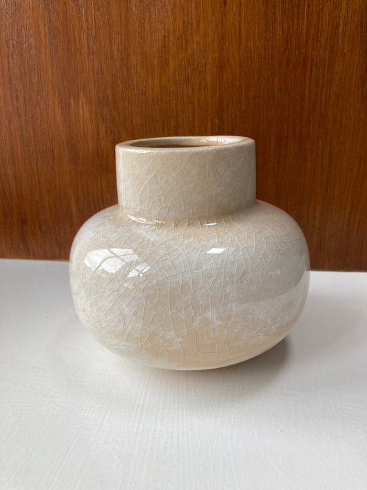 Marbled Ceramic Crackle Effect Vase Small - Kristia Rose Collections