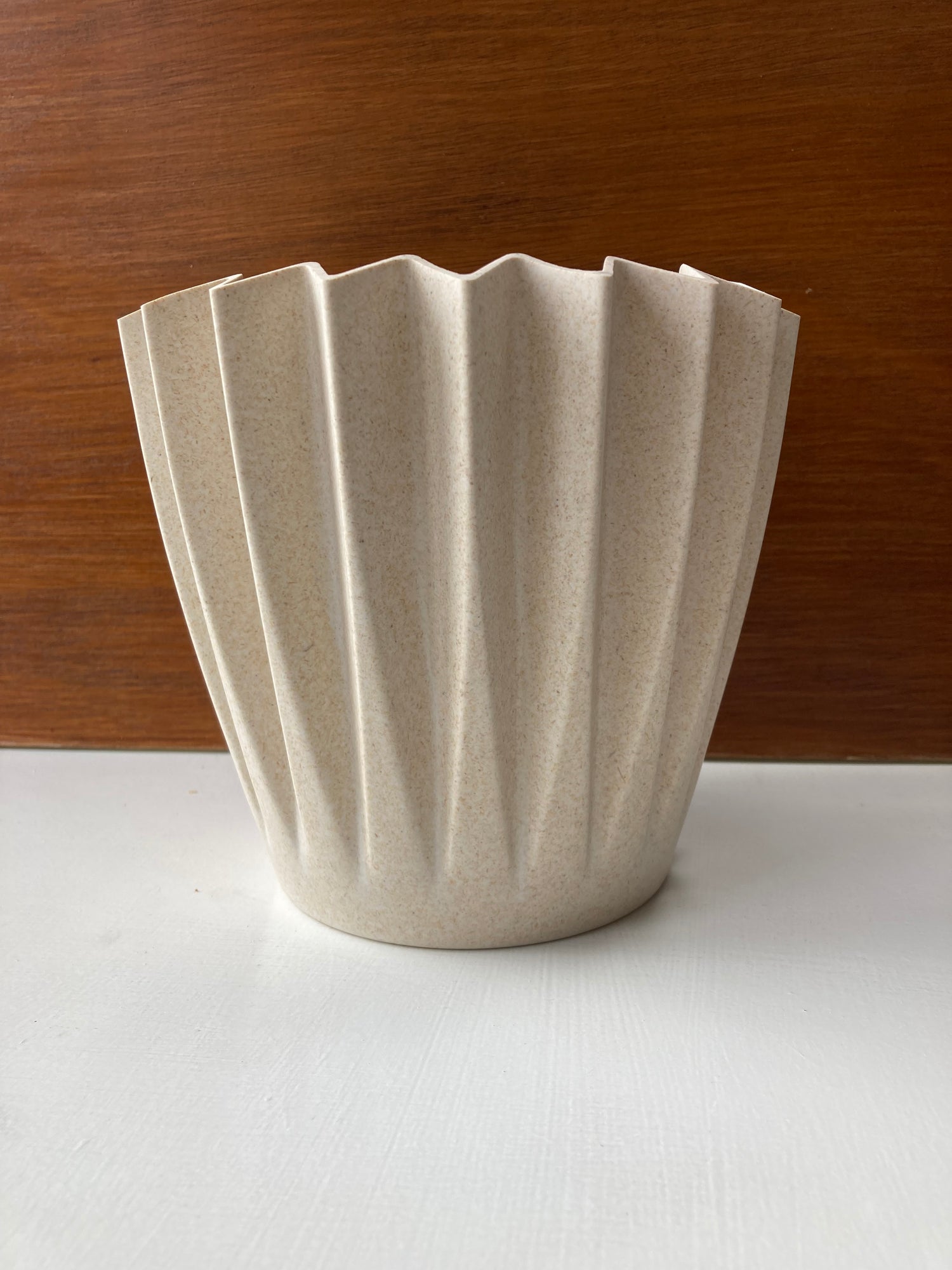 Earthy Natural Bamboo Corrugated Pot - Eco Friendly - Kristia Rose Collections