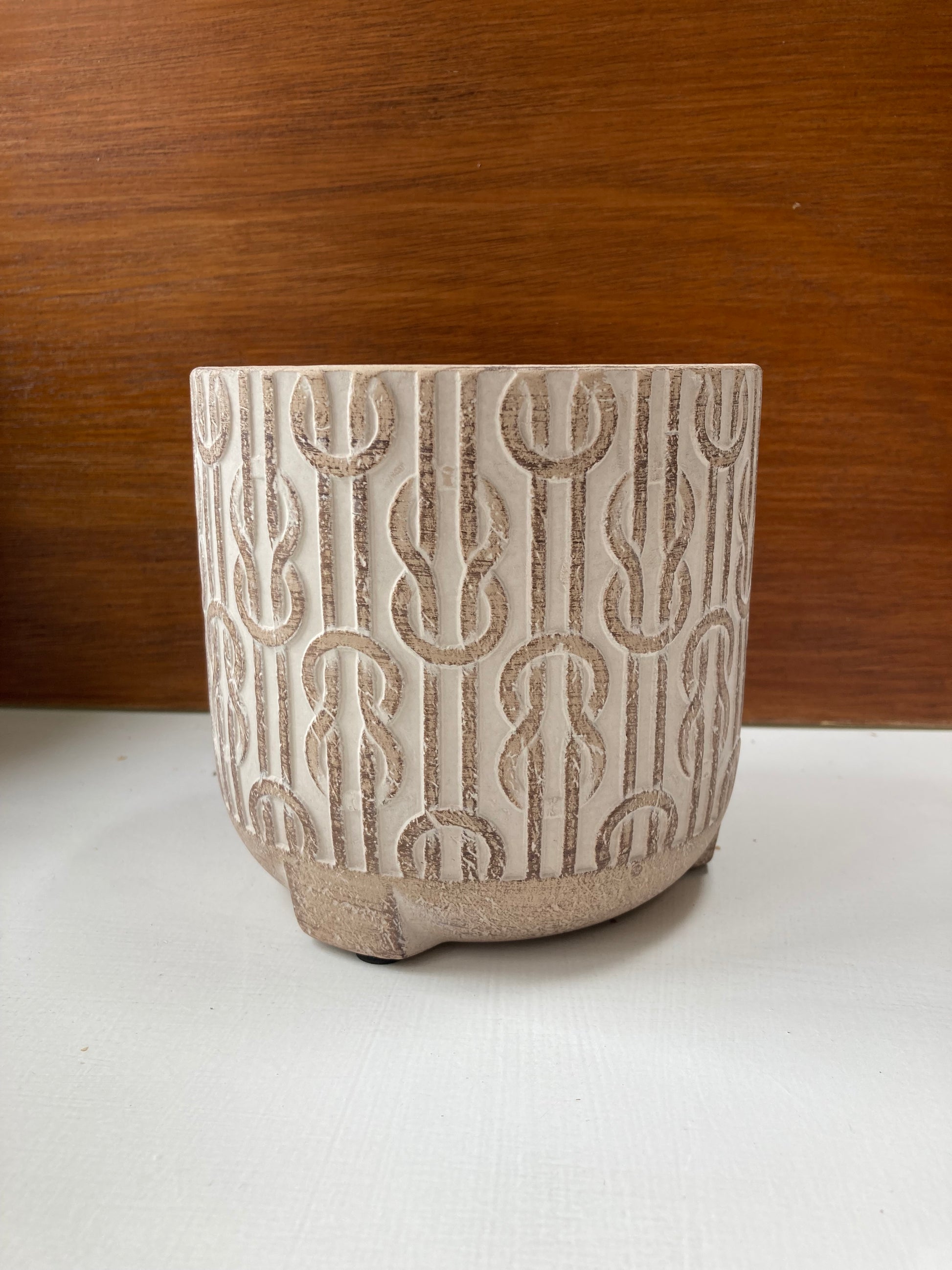 Neutral Rope Knot Design Decorative Plant Pot - Kristia Rose Collections