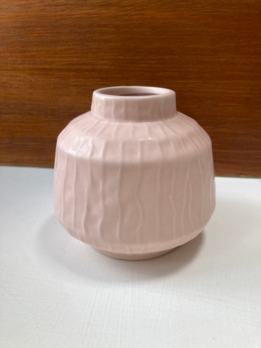 Pastel Pink Ceramic Textured Bud Vase - Kristia Rose Collections