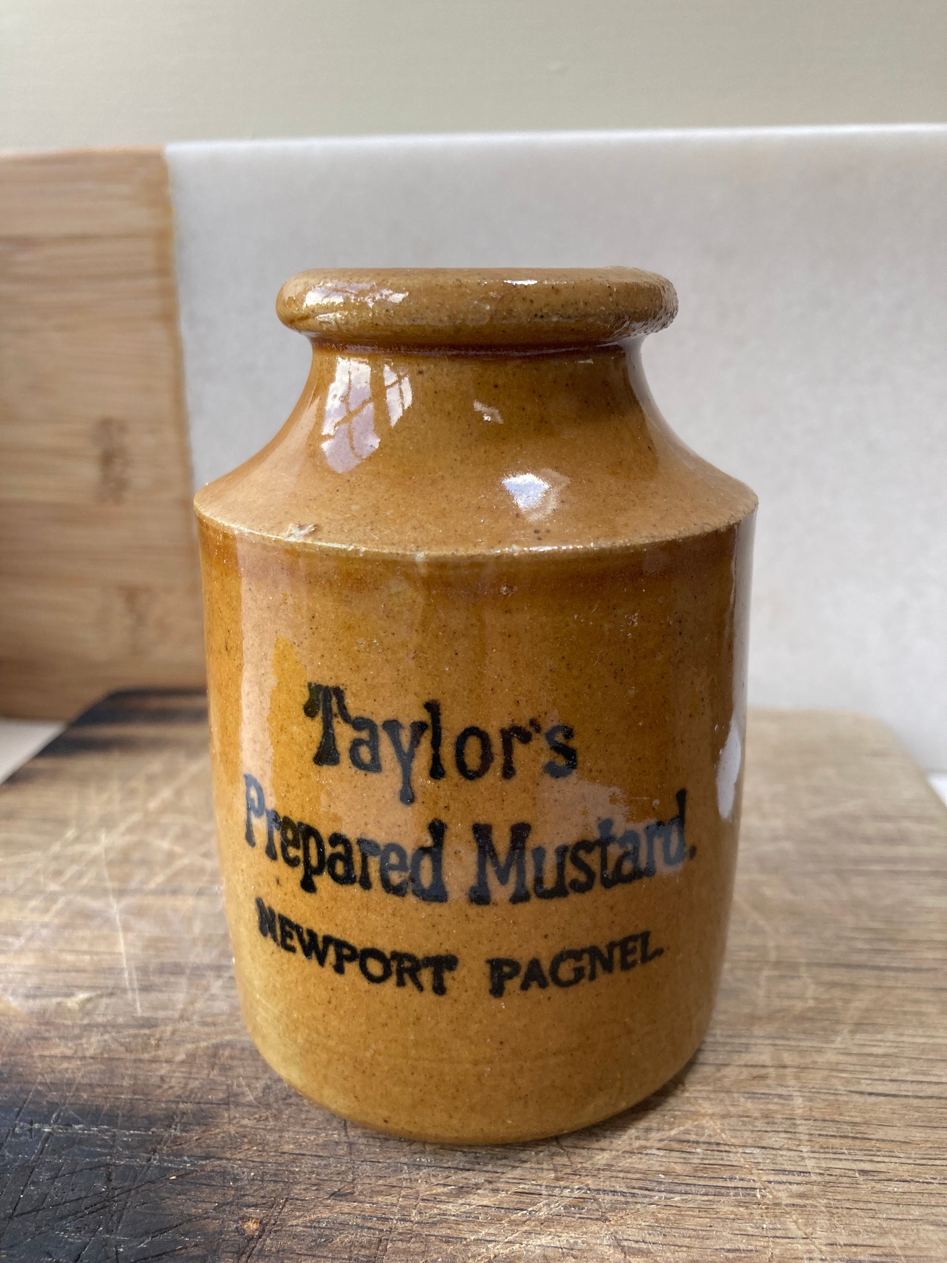 Vintage Caramel Colour Taylor’s Mustard Pot - Kristia Rose Collections