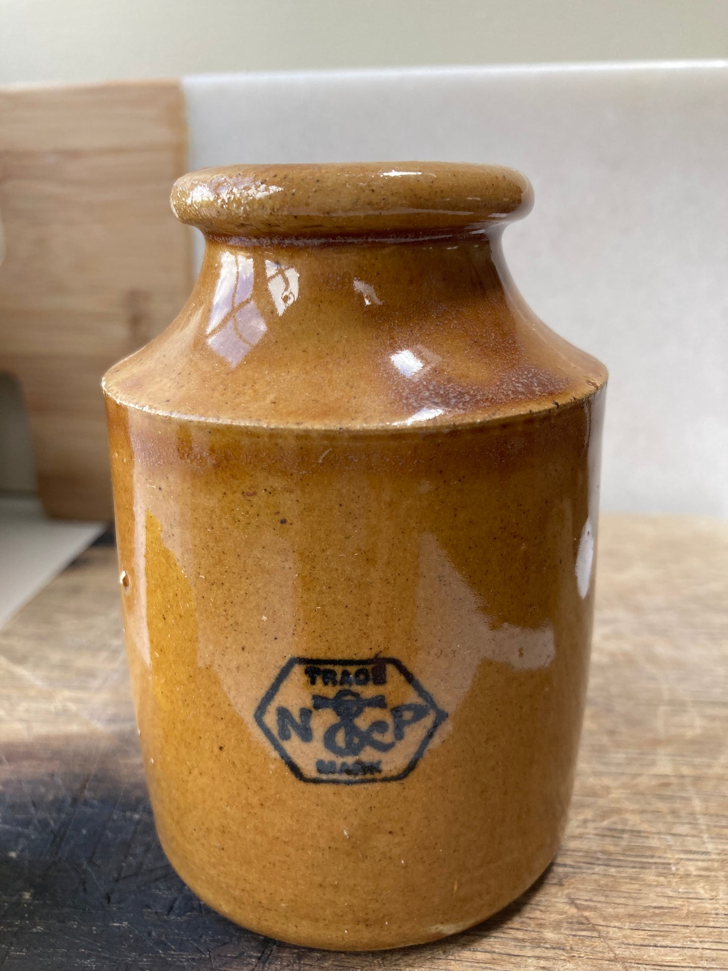 Vintage Caramel Colour Taylor’s Mustard Pot - Kristia Rose Collections