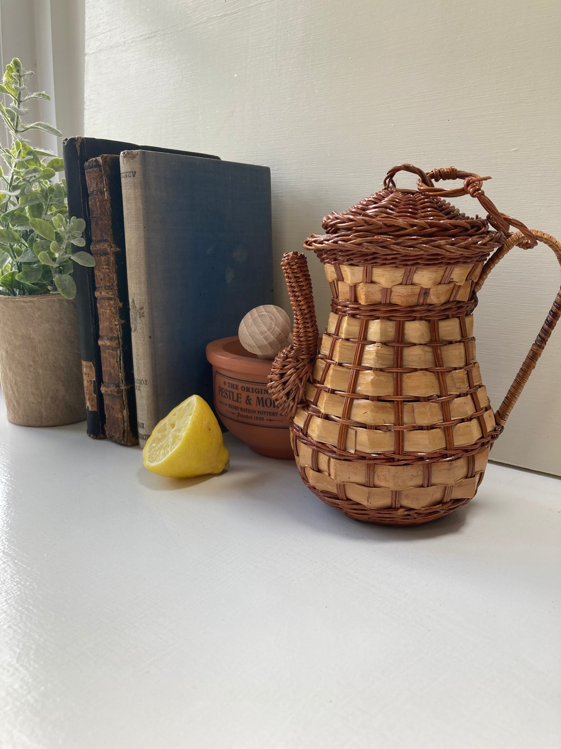 Wicker Teapot - Kristia Rose Collections