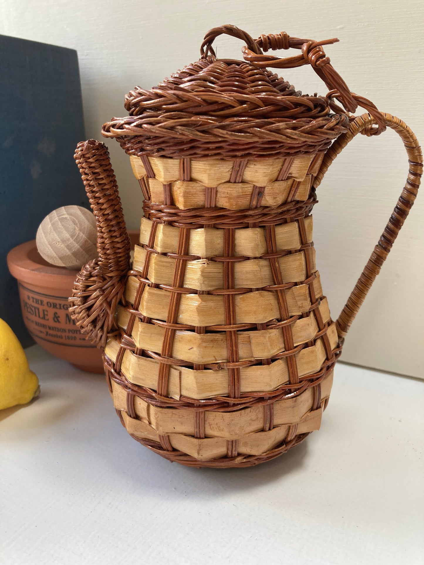 Wicker Teapot - Kristia Rose Collections