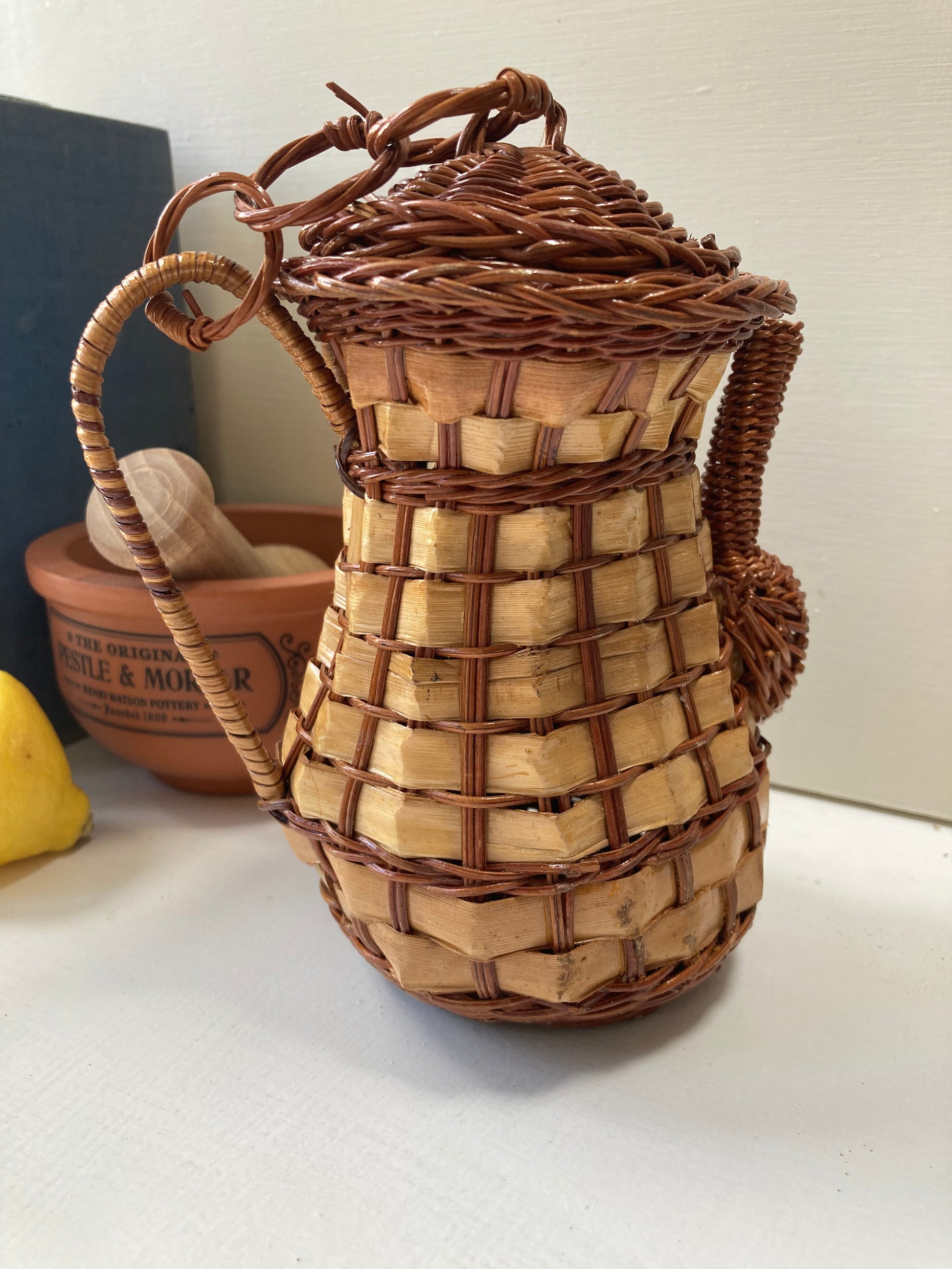 Wicker Teapot - Kristia Rose Collections