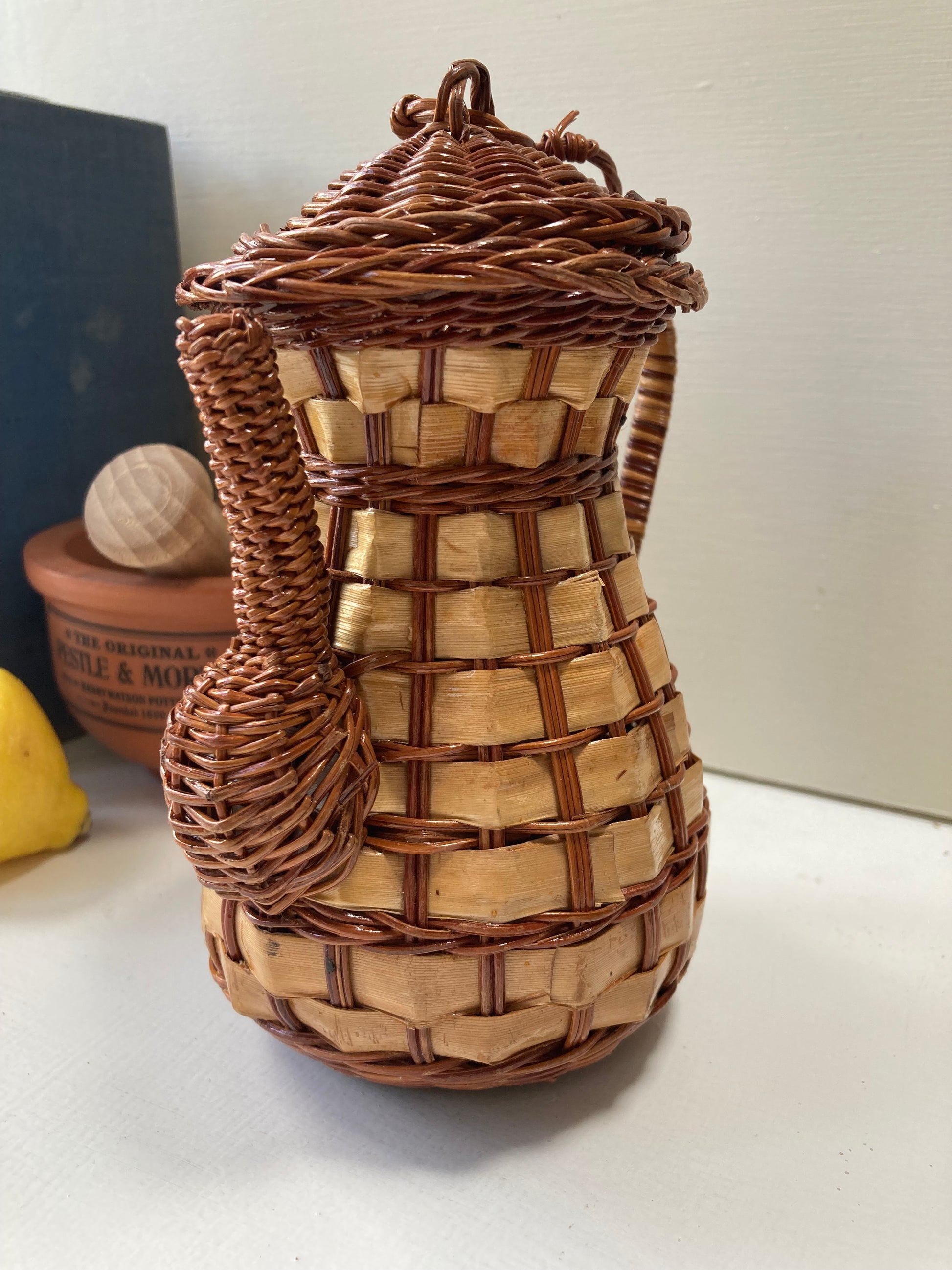 Wicker Teapot - Kristia Rose Collections