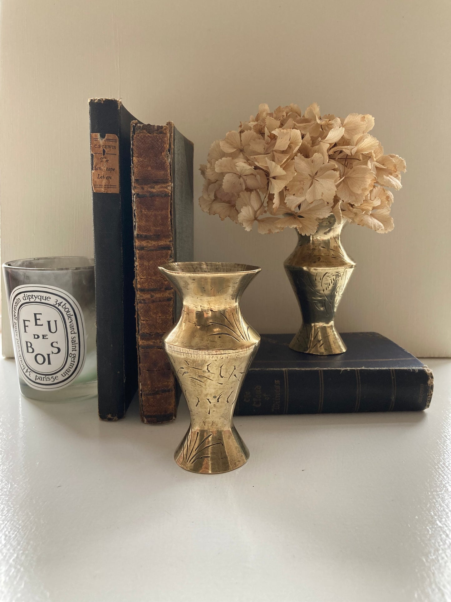 Brass Bud Vase Pair / Candlesticks - Kristia Rose Collections