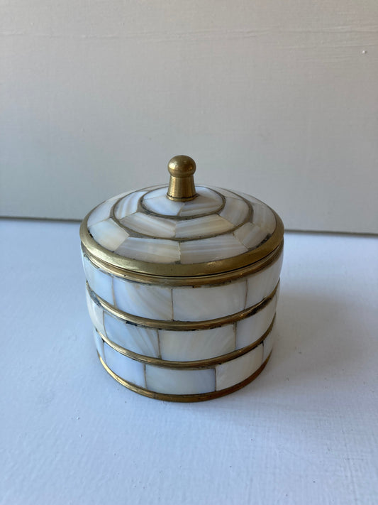 Vintage Mother of Pearl Trinket Box