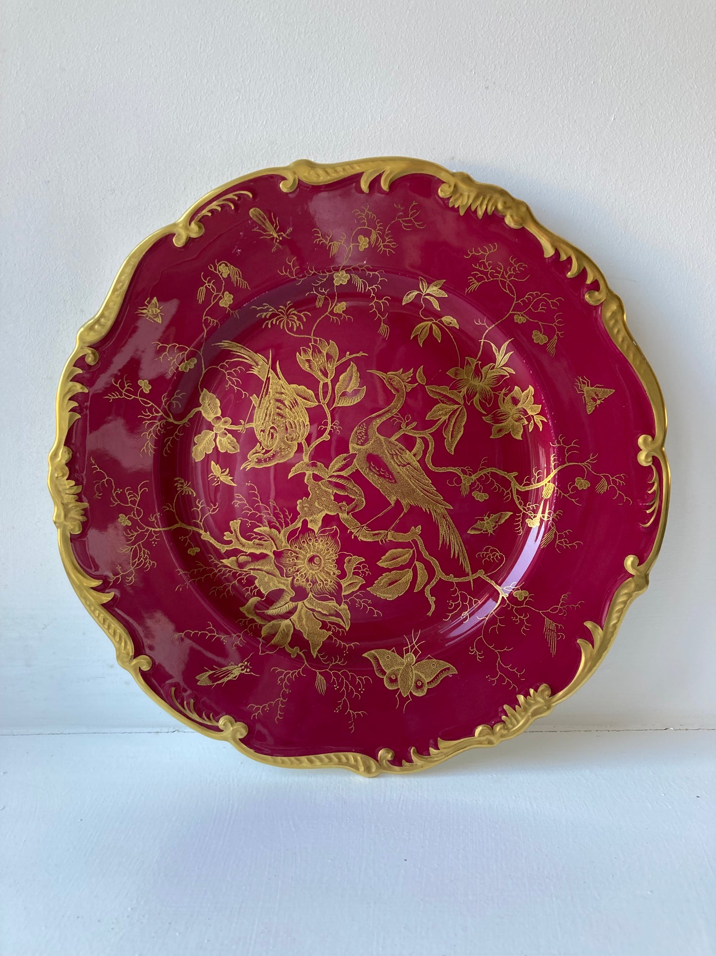 Coalport Cairo Crimson & Gold Display Plate