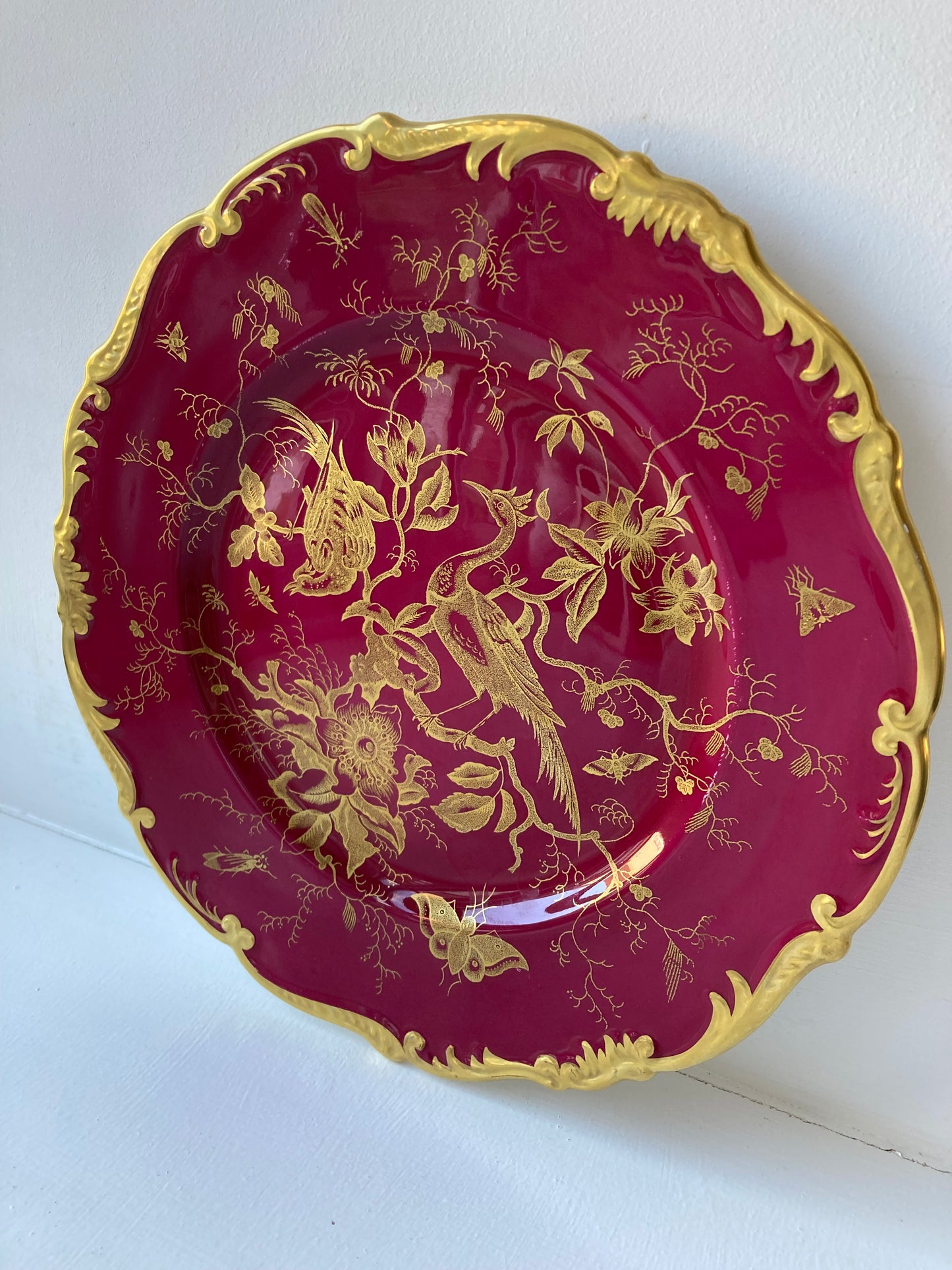 Coalport Cairo Crimson & Gold Display Plate