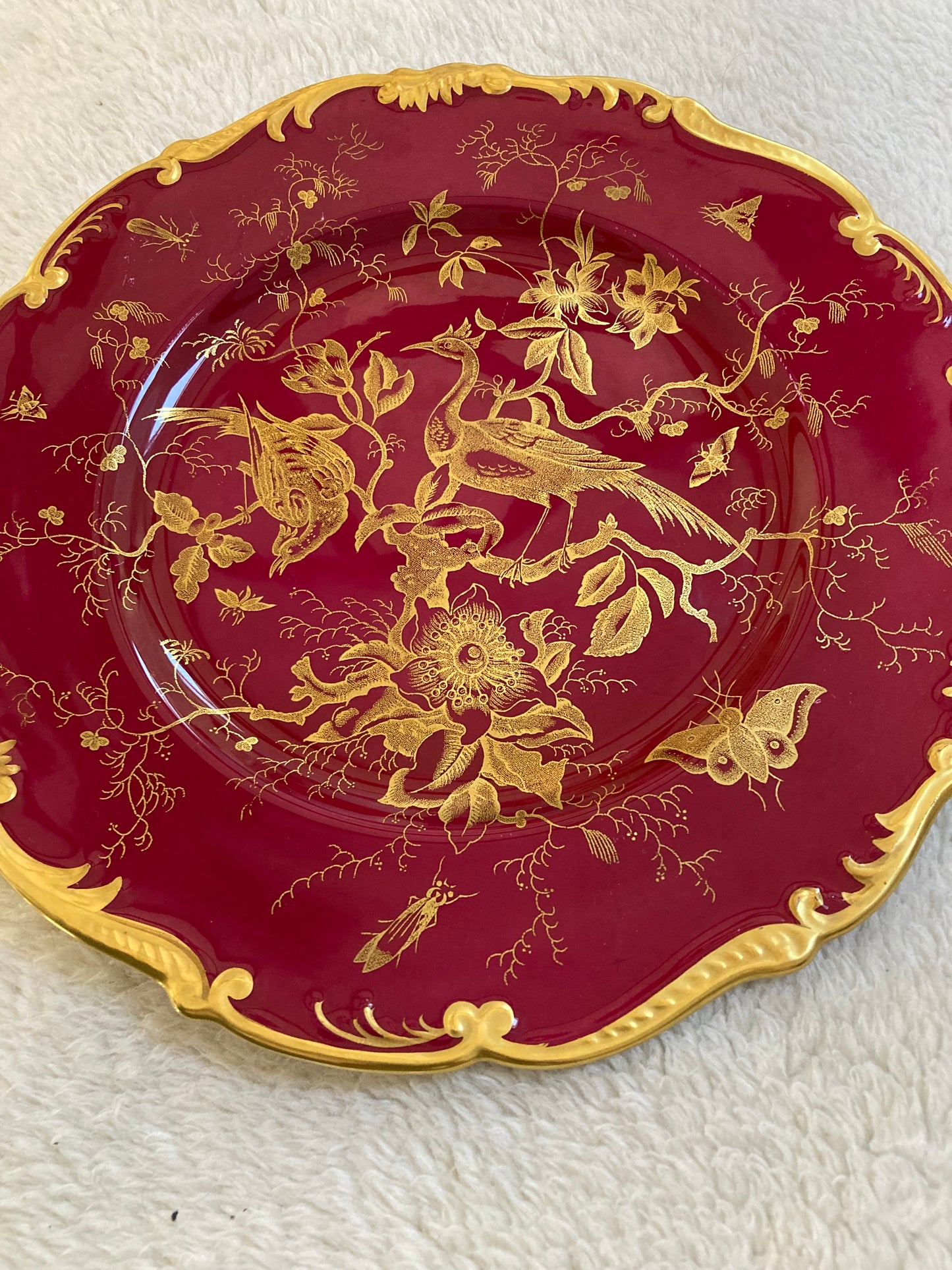 Coalport Cairo Crimson & Gold Display Plate