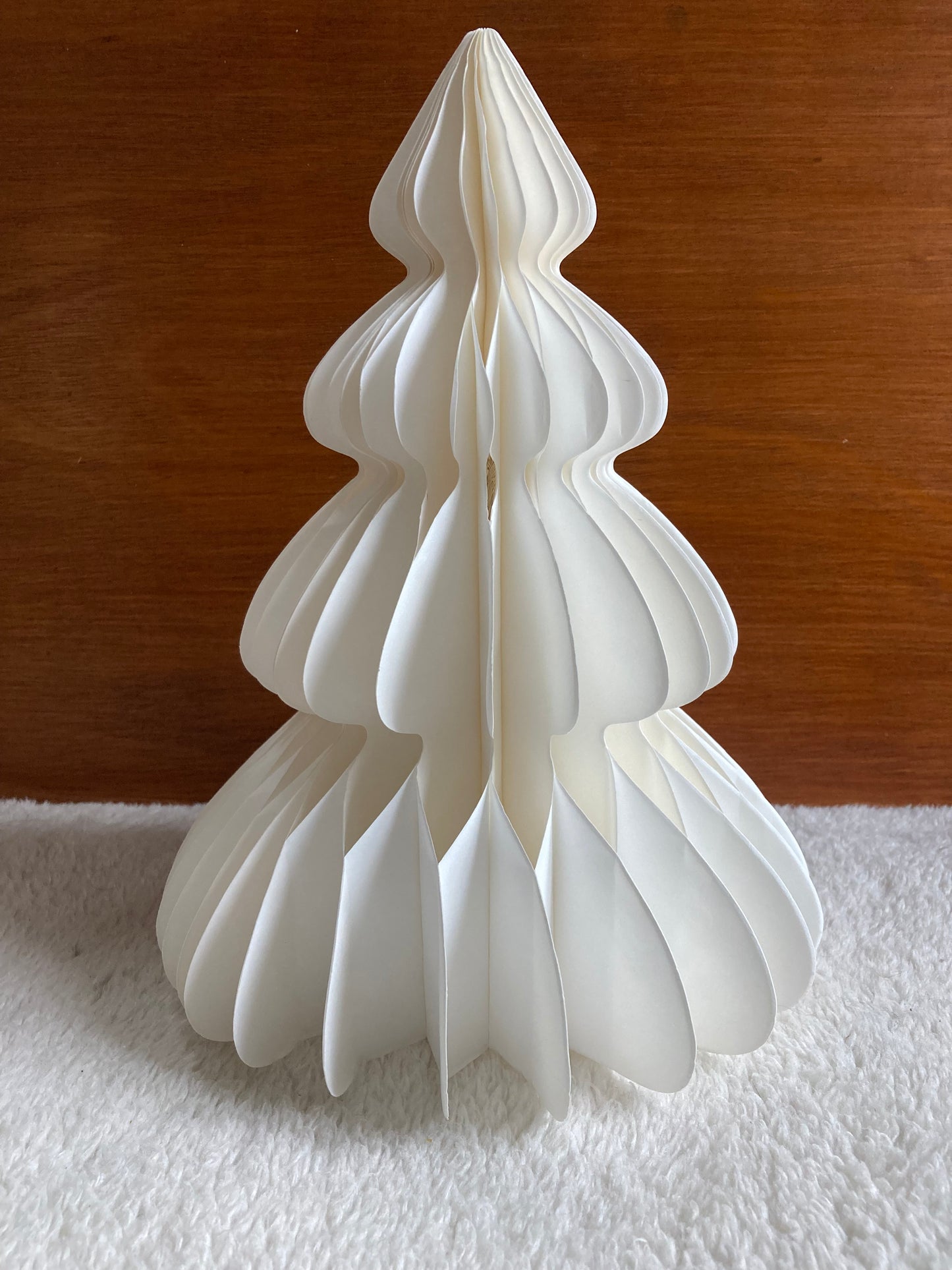 Large White Honeycomb Light up Paper Christmas Tree