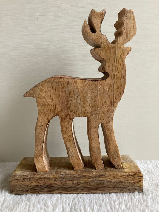 Mango Wood Deer Decoration