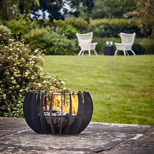 Outdoor Solis Firepit in Matt Black - Kristia Rose Collections