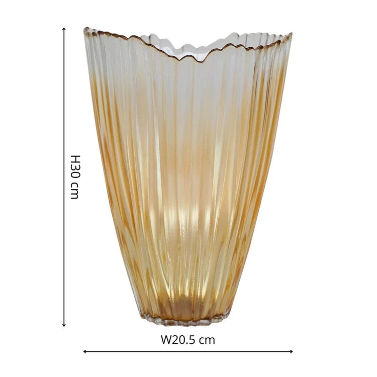 Rippled Glass Vase - Kristia Rose Collections