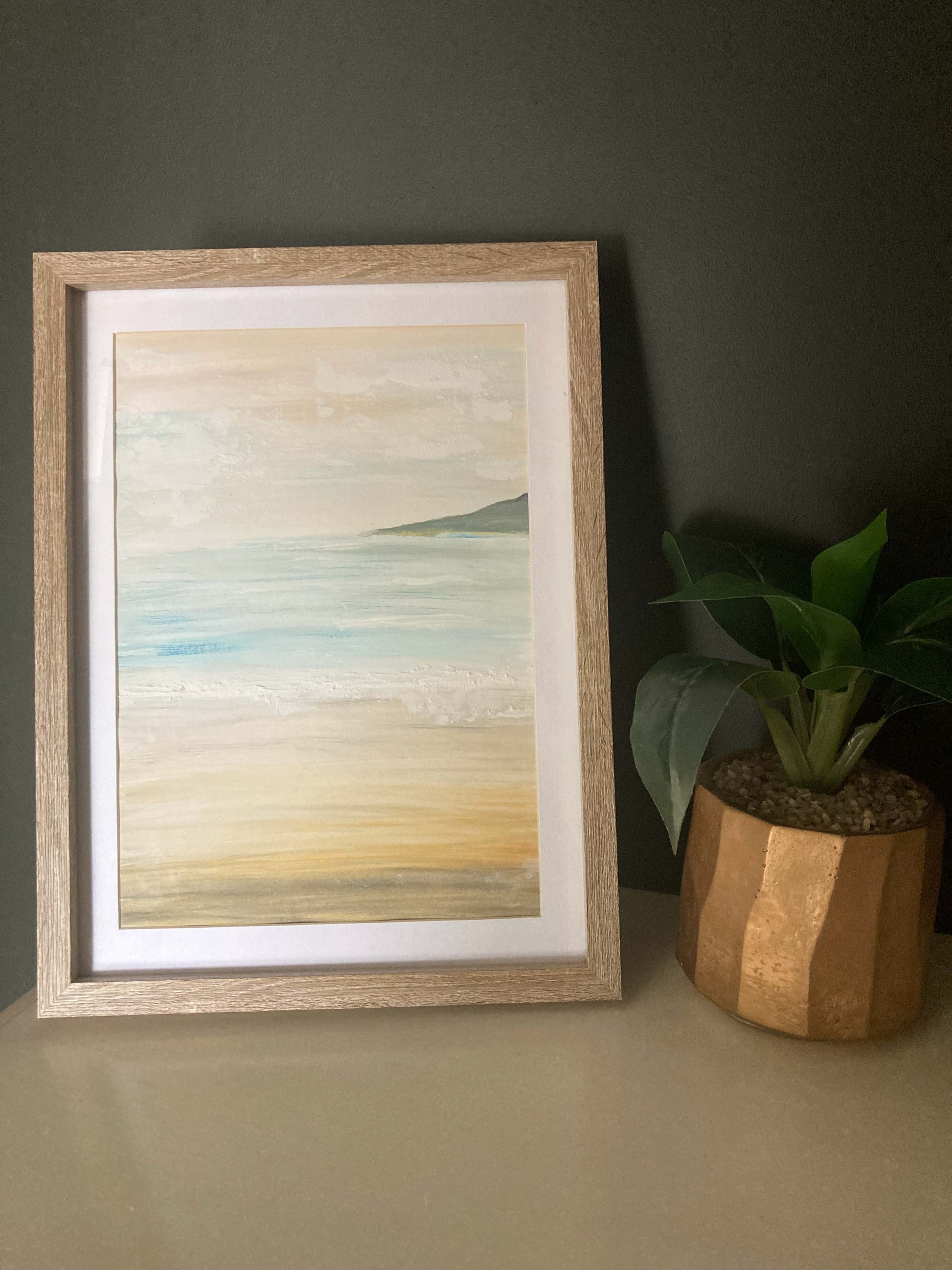 Pastel Seascape Original Framed Artwork - Kristia Rose Collections