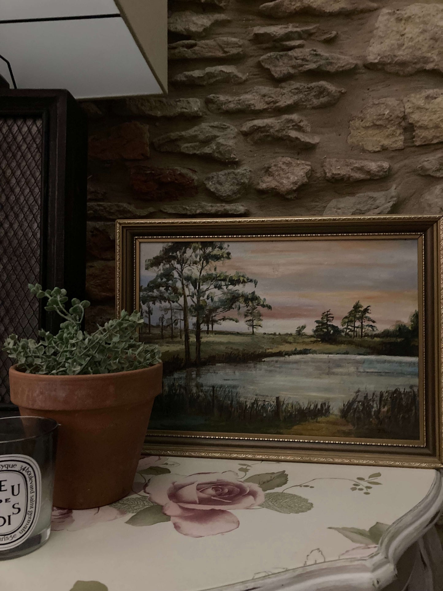 Sunset Lake Oil Painting