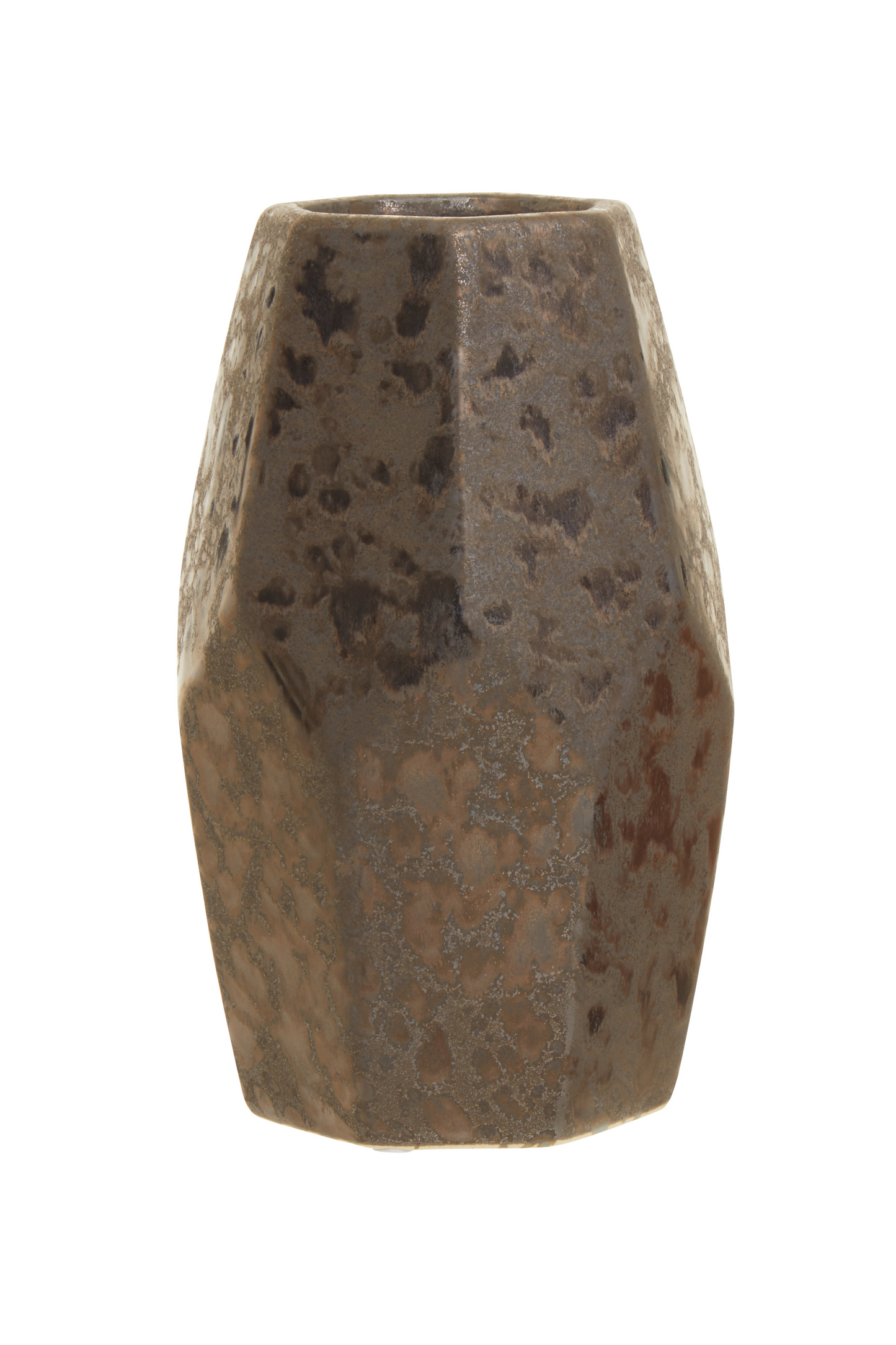 Striking Ceramic Vase With Metallic Finish