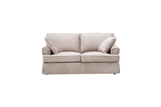 Two Seat Classic Valance Velvet Sofa : 3 Colours