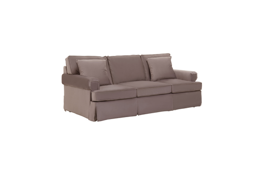 Three Seat Classic Valance Velvet Sofa : 3 Colours