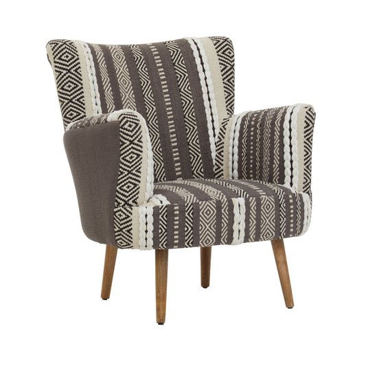 Stroud Grey and White Arm chair