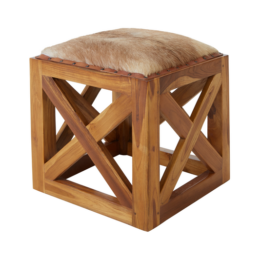 Goat Leather Stool