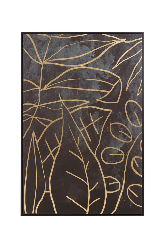 Large Black and Gold Abstract Canvas