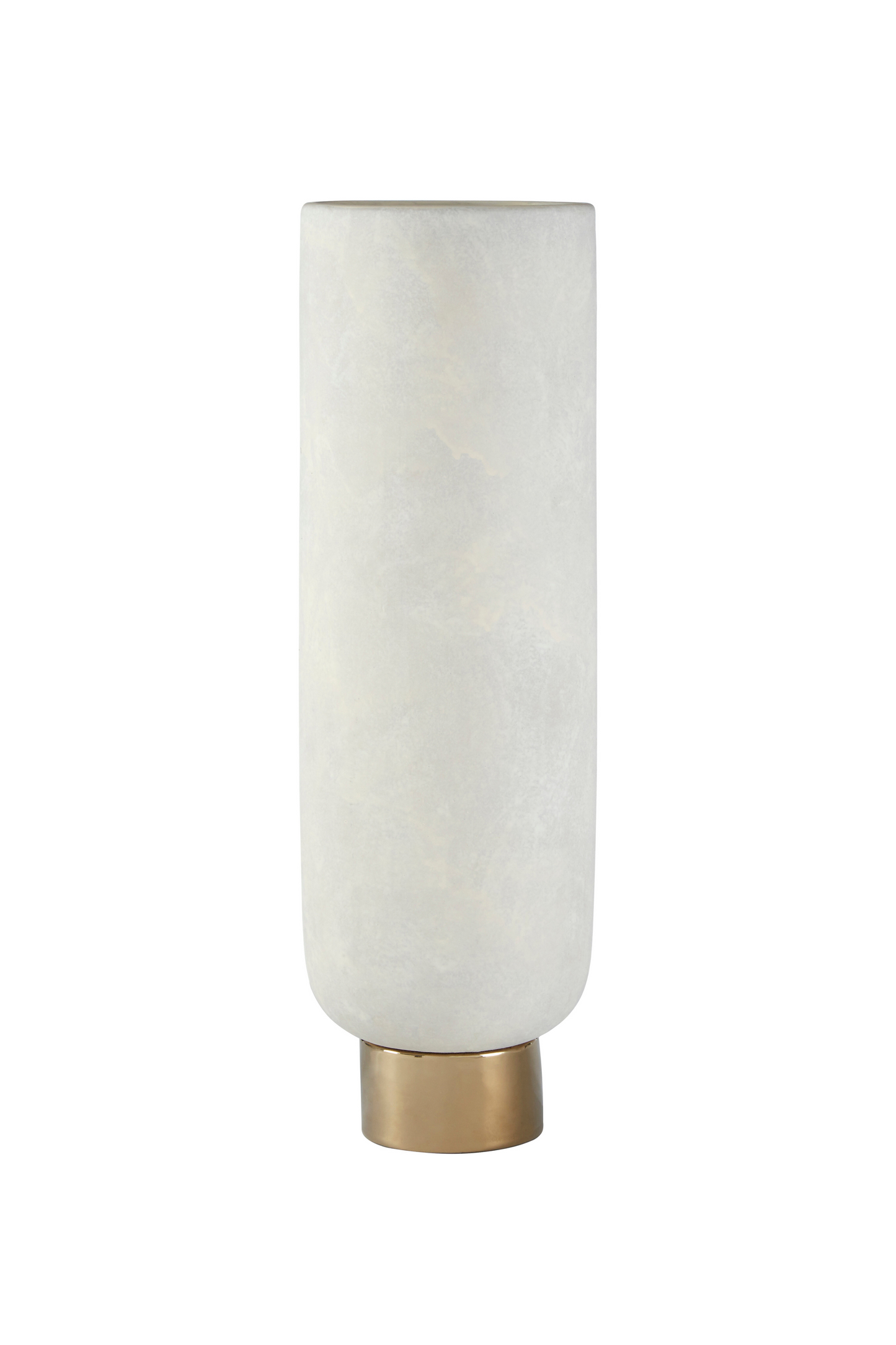 Tall White Stoneware Luxe Vase