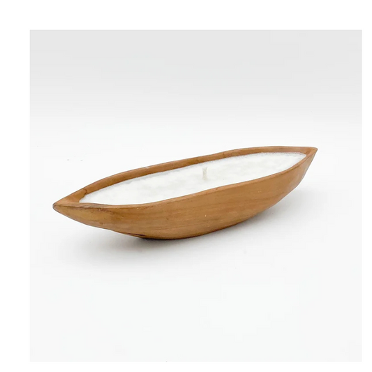 Large Wood Candle Bowl