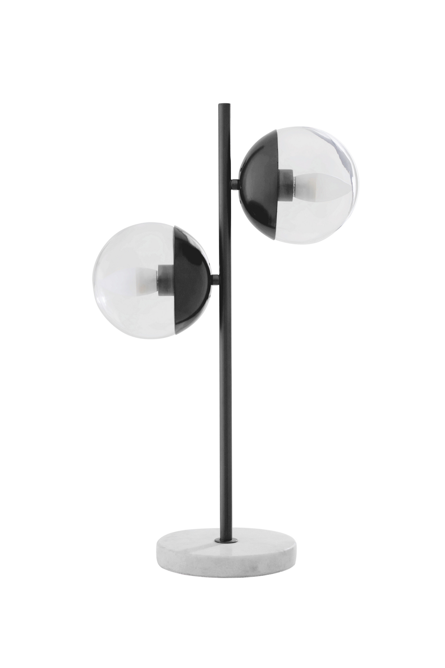 Sudeley Black Metal Two Light Table Lamp